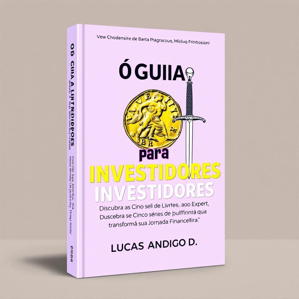 An attractive and professional cover design for "O Guia Definitivo para Investidores: Do Iniciante ao Expert" with the subtitle "Descubra as Cinco Séries de Livros que Transformarão sua Jornada Financeira"