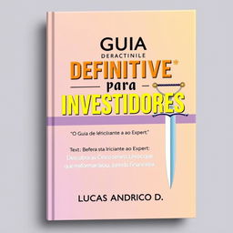 An attractive and professional cover design for "O Guia Definitivo para Investidores: Do Iniciante ao Expert" with the subtitle "Descubra as Cinco Séries de Livros que Transformarão sua Jornada Financeira"