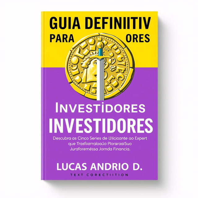 An attractive and professional cover design for "O Guia Definitivo para Investidores: Do Iniciante ao Expert" with the subtitle "Descubra as Cinco Séries de Livros que Transformarão sua Jornada Financeira"