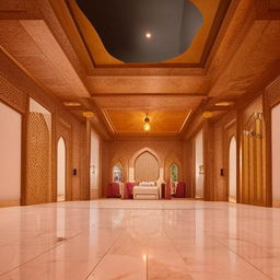 A 6m x 5m salon integrated with a culturally rich Majlis, showcasing a blend of comfort and timeless elegance flaunted through its decor and layout.