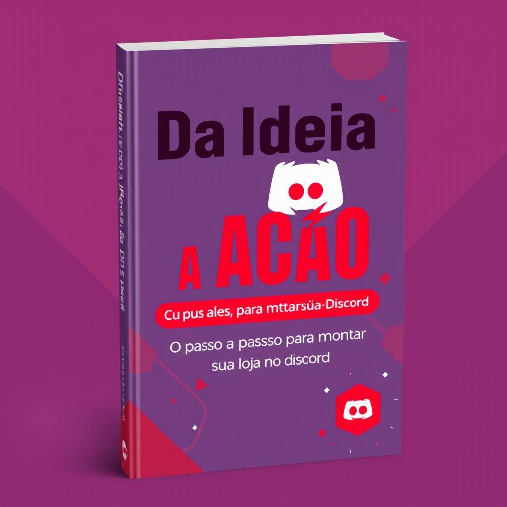 A digital book cover for the book "Da Ideia a Ação: O Passo a Passo para Montar Sua Loja no Discord"