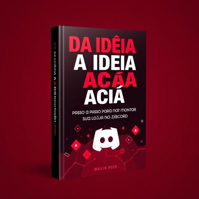 A digital book cover for the book "Da Ideia a Ação: O Passo a Passo para Montar Sua Loja no Discord"