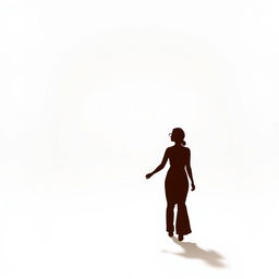 Silhouettes of a man and a woman walking hand in hand, set against a white background