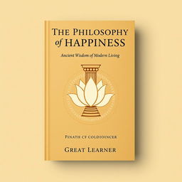 Book cover design for "The Philosophy of Happiness: Ancient Wisdom for Modern Living" by Great Learner