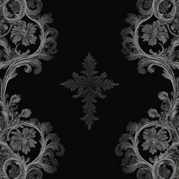 Create a beautiful, black, vector graphic background, incorporating intricate design elements for added depth and appeal.
