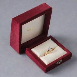 A ring box designed as an open story book. The providing pages are velvet lined to cradle the delicate ring sets, with the exterior portraying an attractive, hardcover binding.