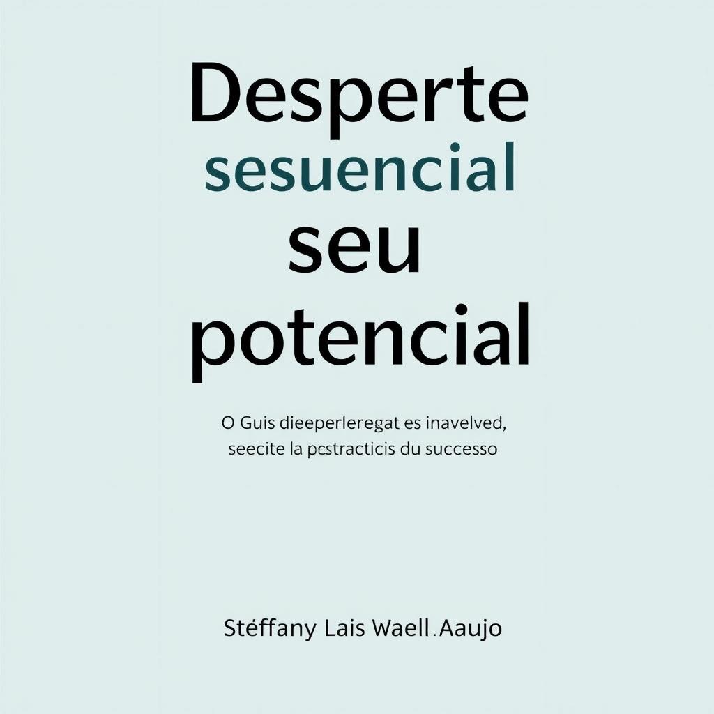 Design a book cover titled "Desperte seu potencial" with a subtitle, "O Guia Definitivo para Transformar Sua Vida com Estratégias de Tempo e Sucesso