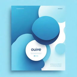 A cover page dominated by various shades of blue, featuring abstract patterns, gradients and elegant typography