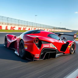 A stunning LaFerrari transformed into an LMH (Le Mans Hypercar) race car, combining luxury and high-performance racing features