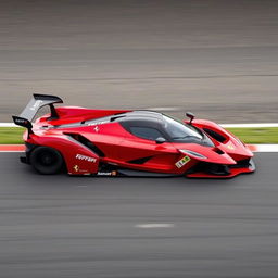 A stunning LaFerrari transformed into an LMH (Le Mans Hypercar) race car, combining luxury and high-performance racing features