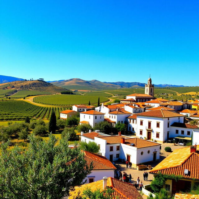 A scenic view of Los Santos de Maimona, a charming town in the province of Badajoz, Spain