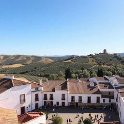 A scenic view of Los Santos de Maimona, a charming town in the province of Badajoz, Spain