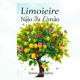 Book cover design for a novel titled 'Limoeiro Não Dá Limão'