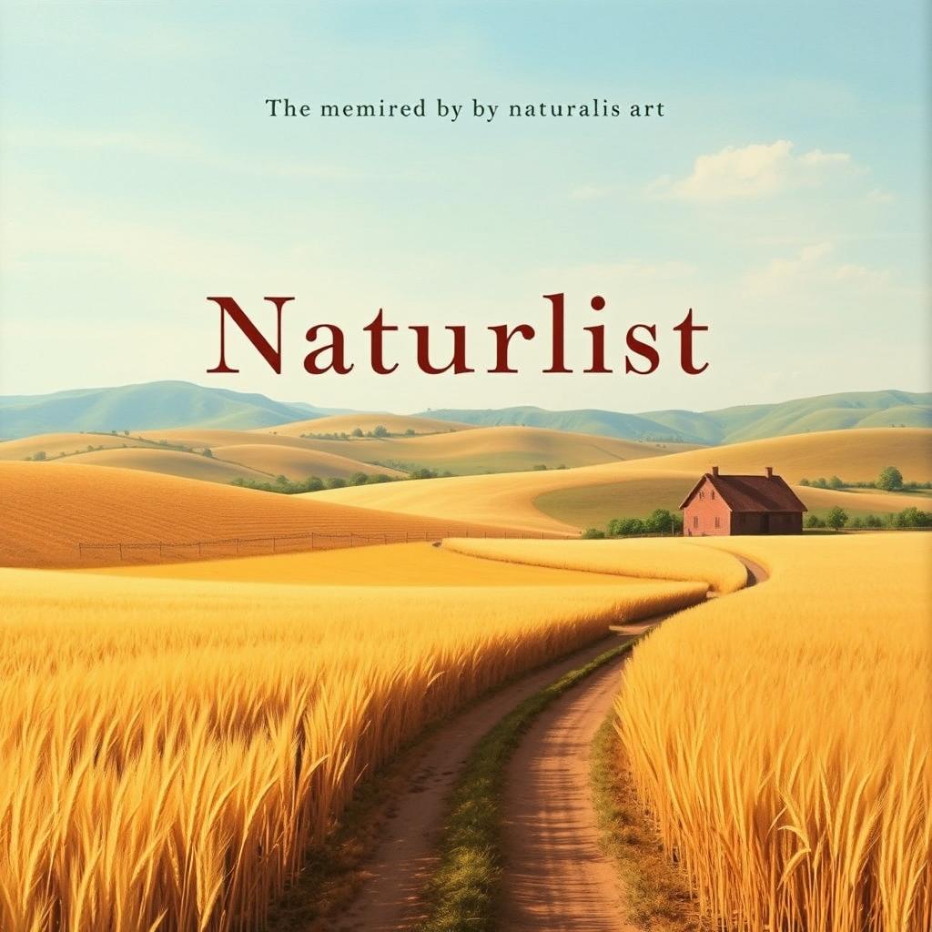 a book cover for a memoir inspired by naturalism art, featuring elements of rural life