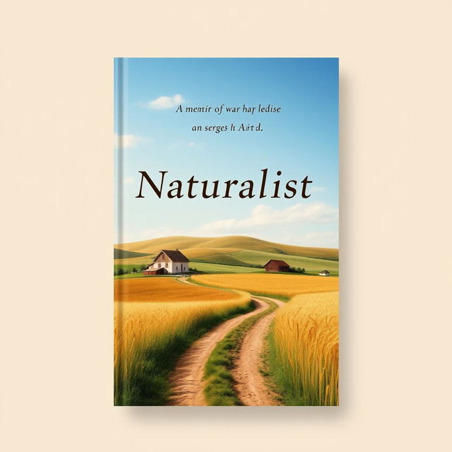 a book cover for a memoir inspired by naturalism art, featuring elements of rural life