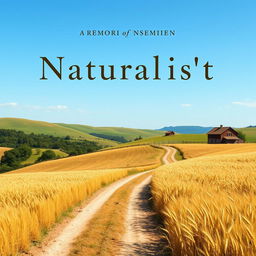 a book cover for a memoir inspired by naturalism art, featuring elements of rural life