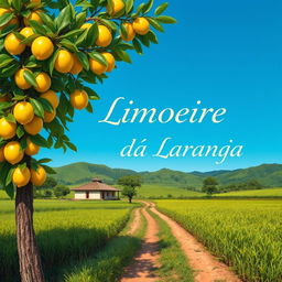 a book cover for a memoir titled "Limoeiro Não Dá Laranja," inspired by naturalism art and capturing the essence of life in Minas Gerais, Brazil