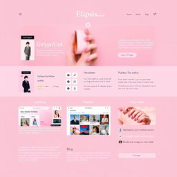 Visual concept for a homepage of a website called 'Ellipsis