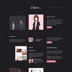 Visual concept for a homepage of a website called 'Ellipsis