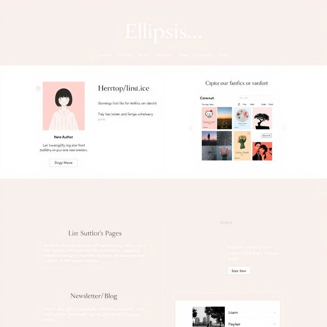 Visual concept for a homepage of a website called 'Ellipsis