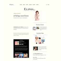 Visual concept for a homepage of a website called 'Ellipsis