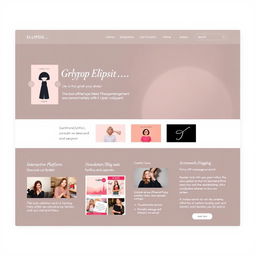 Visual concept for a homepage of a website called 'Ellipsis