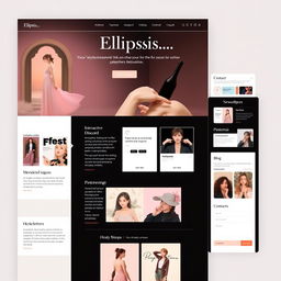 Visual concept for a homepage of a website called 'Ellipsis