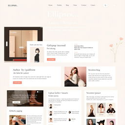 Visual concept for a homepage of a website called 'Ellipsis