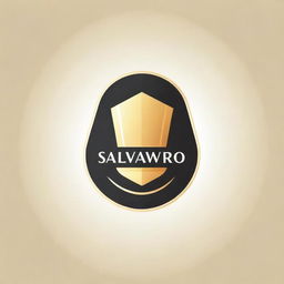 Design a sleek and professional logo for a brand named 'Salvaro Chips', predominantly using shades of gold and black.