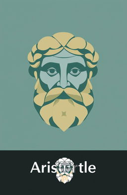 Logo design featuring Aristotle constructed from geometric shapes