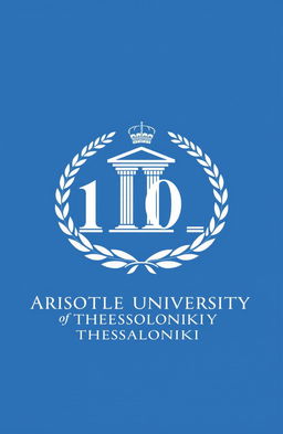 A creative and elegant logo design commemorating the 100-year anniversary of Aristotle University of Thessaloniki