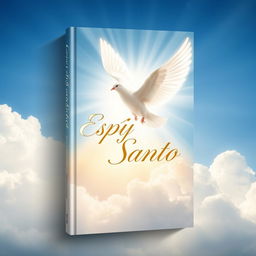 Book cover design featuring a radiant and inspiring representation of the Holy Spirit