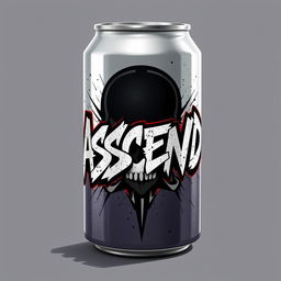 A 2D design of a soda can showcasing distinctive graffiti elements