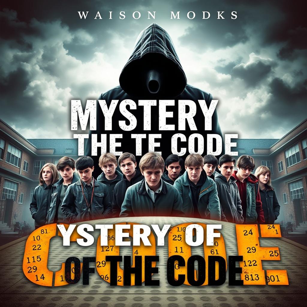 A thrilling and suspenseful novel cover for "Mystery of The Code