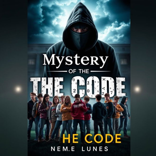 A thrilling and suspenseful novel cover for "Mystery of The Code