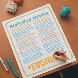 Create a poster that highlights the value of writing in everyday life, featuring a variety of common scenarios where writing plays a vital role, accompanied by inspiring quotes about writing in Filipino language.