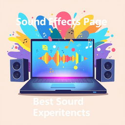 A creative and dynamic illustration representing the concept of the best sound effects page