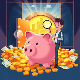 A vibrant and eye-catching illustration capturing the concept of "The Best Kept Secret to Save Thousands of Euros a Year!"