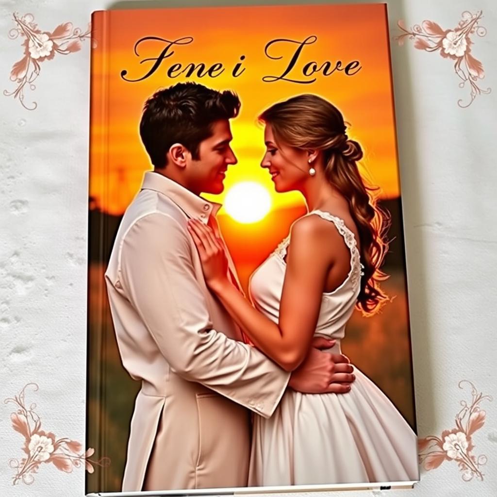 A romantic book cover featuring a couple posing intimately