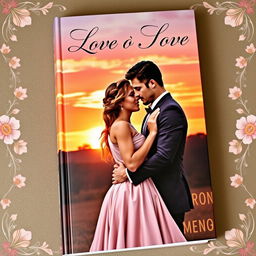 A romantic book cover featuring a couple posing intimately