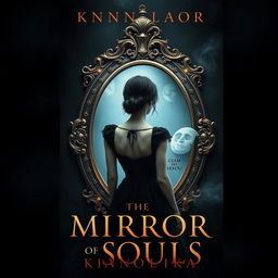A captivating book cover for 'The Mirror of Souls' by Kinnonika, featuring elements of witches and vampires