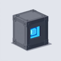 Minecraft-style pixel art of a small reactor, 32x32 pixels