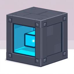 Minecraft-style pixel art of a small reactor, 32x32 pixels