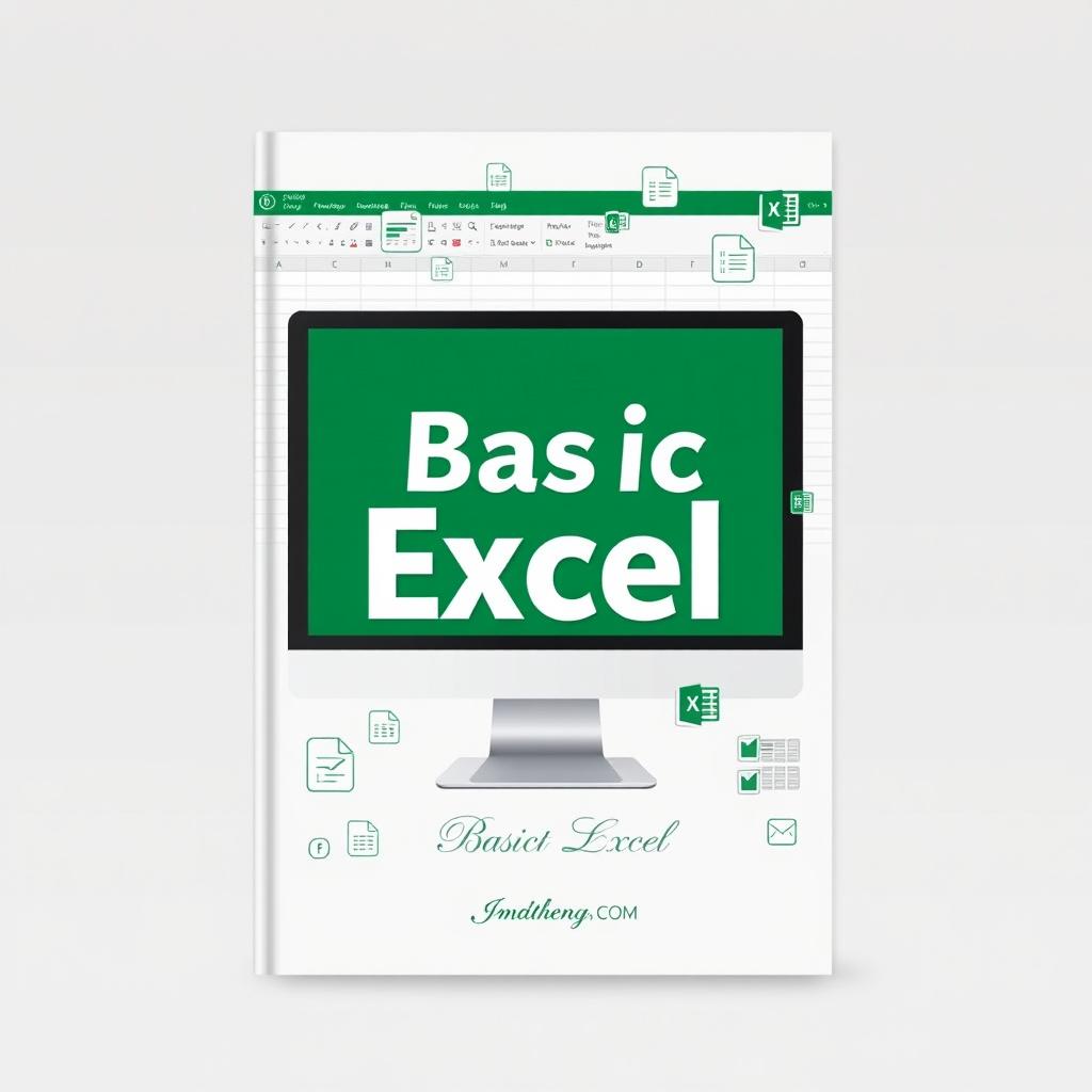 Cover design for a book titled "Basic Excel"