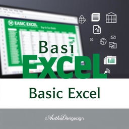 Cover design for a book titled "Basic Excel"