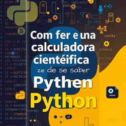 A book cover with a background related to programming and Python code