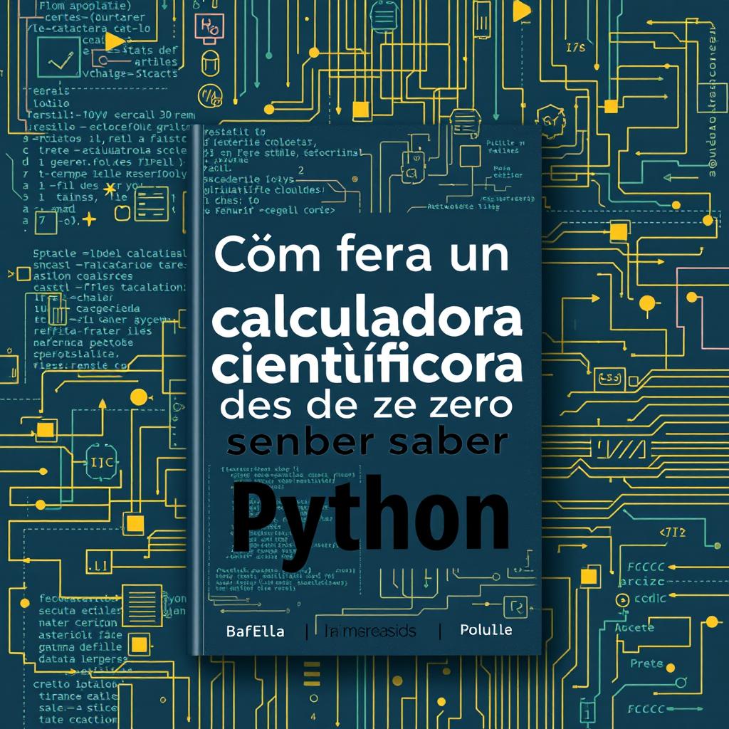 A book cover with a background that embodies programming and coding themes