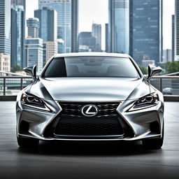 A sleek and stylish Lexus IS 200d parked in a modern urban setting