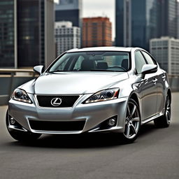 A sleek and stylish 2011 Lexus IS 200d parked in a modern urban setting