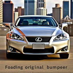 A sleek and stylish 2011 Lexus IS 200d featuring its original bumper, parked in a modern urban setting